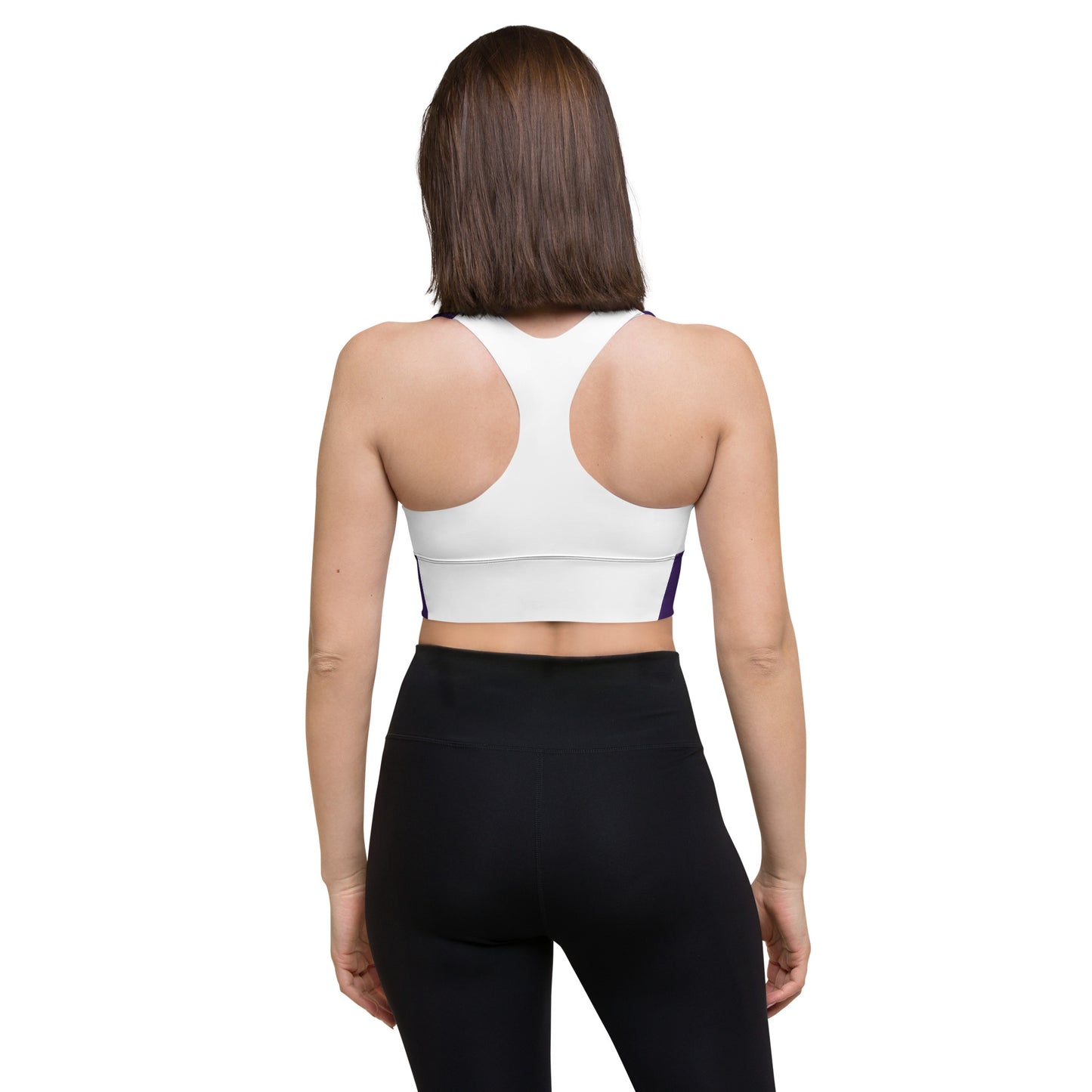 Babygirl Sports Bra-Purple& White 2
