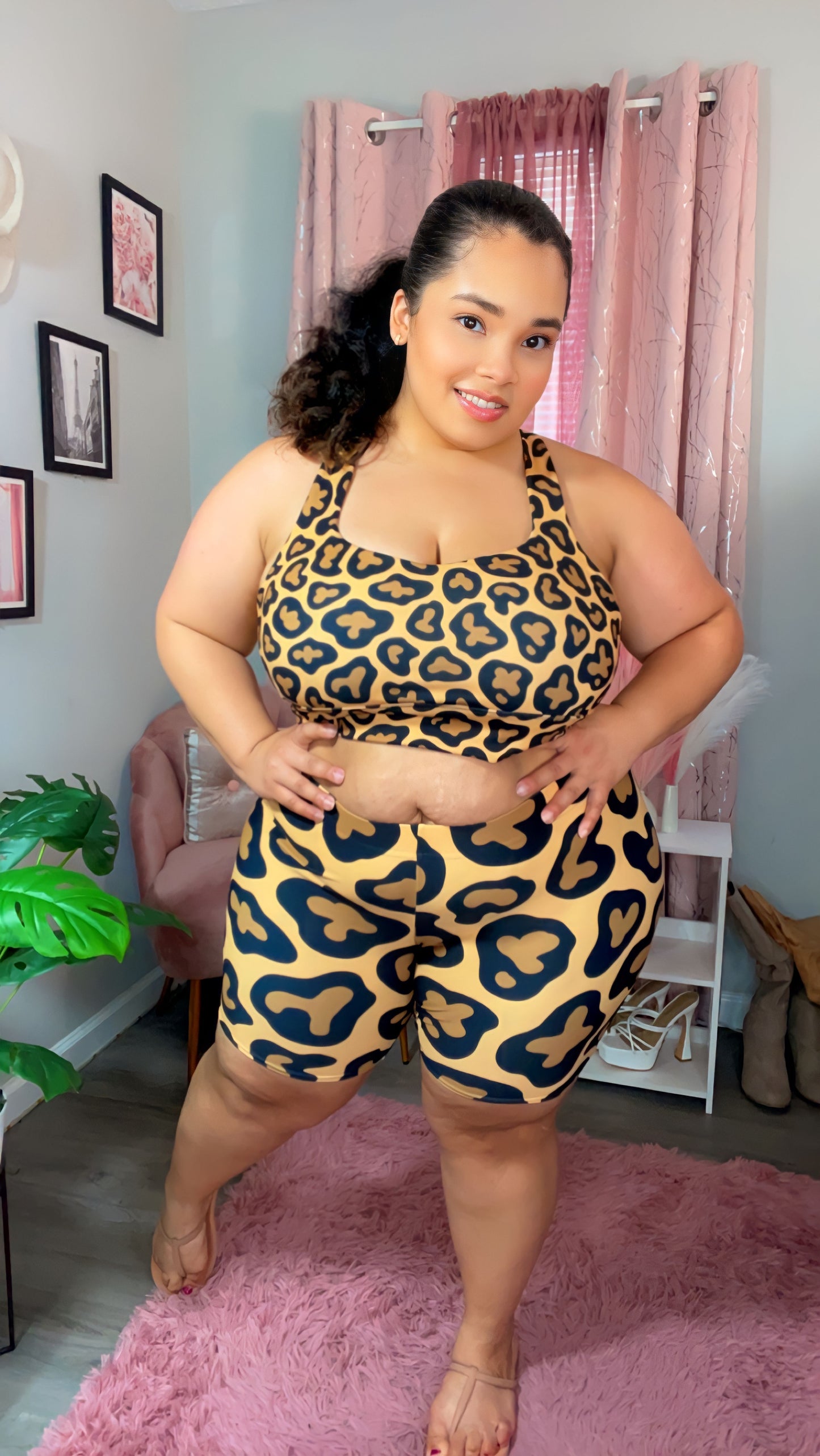 Cheetah-Longline Sports Bra