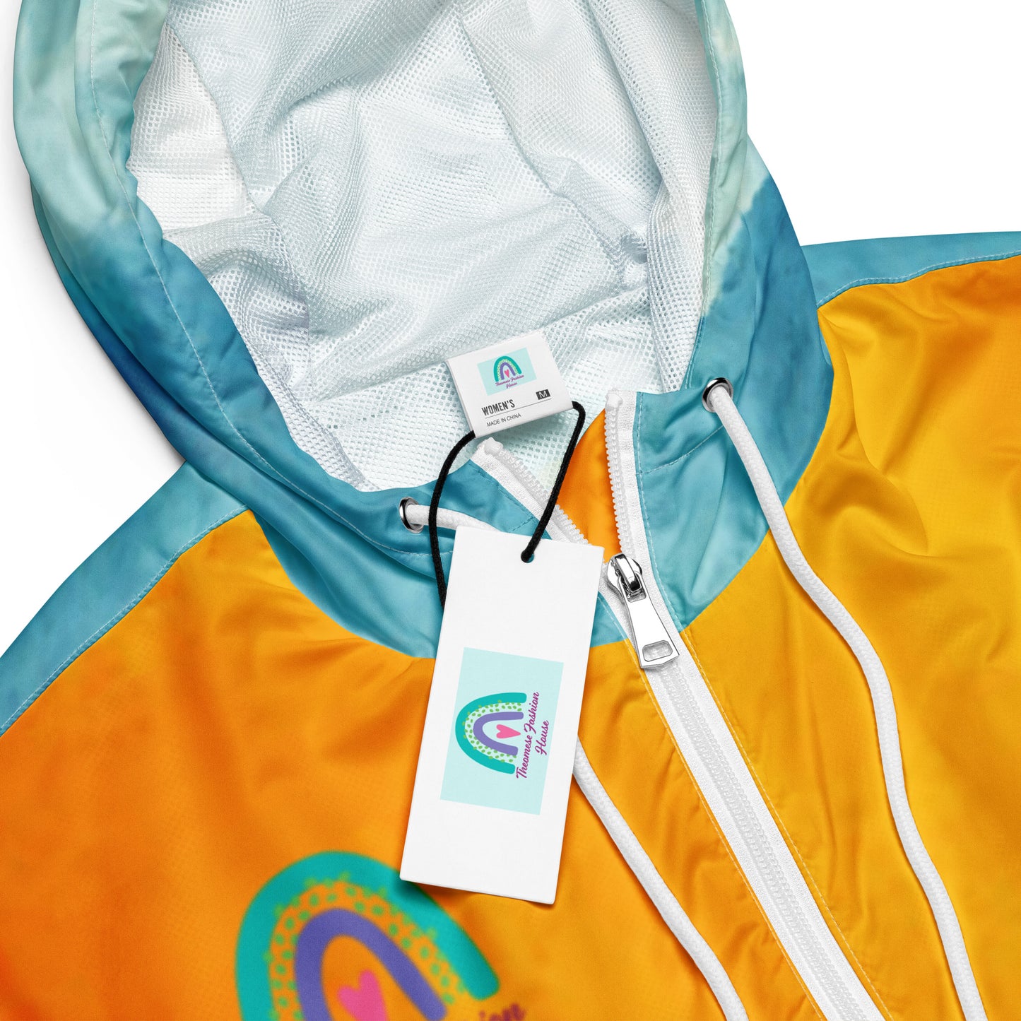 Sunset Orange&Sky Blue -Signature Cropped Windbreaker