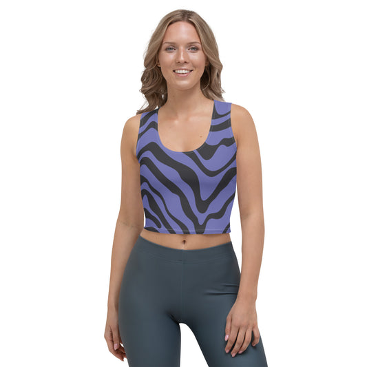 Purple Swirl-Retro Crop Top