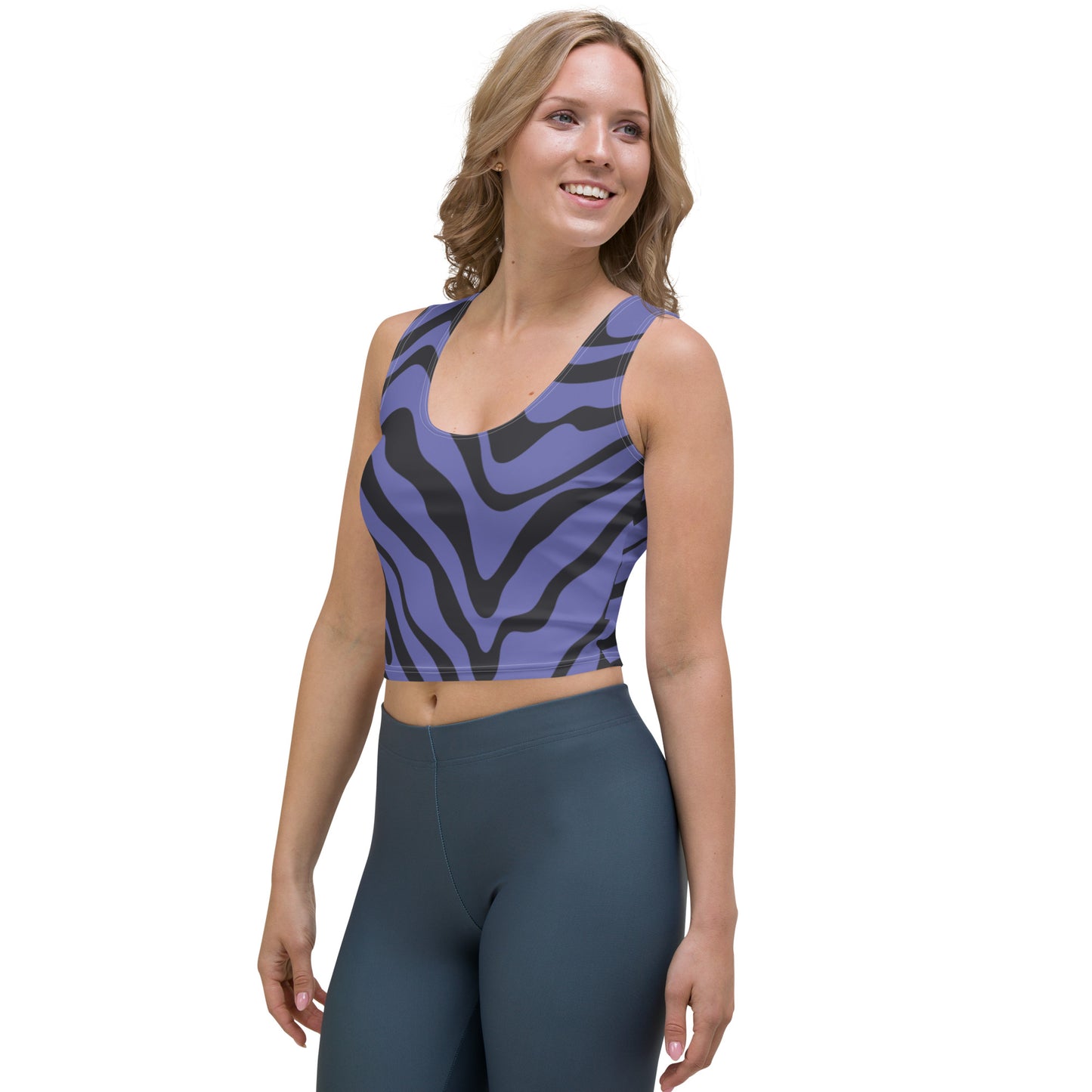 Purple Swirl-Retro Crop Top