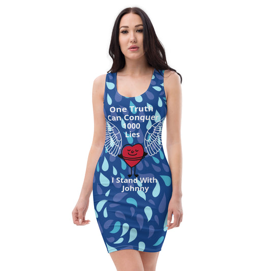 I Stand With Johnny Dress-Purple Petals