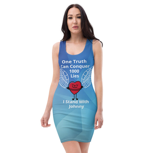 I Stand With Johnny Dress-Spectrum Blue(With Wings)