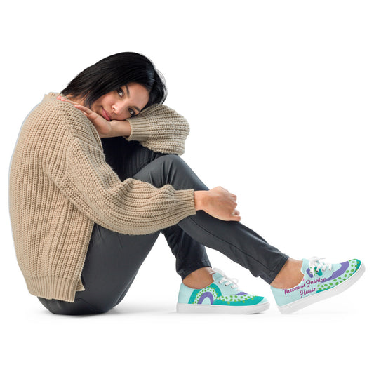 Brand- lace-up canvas shoes